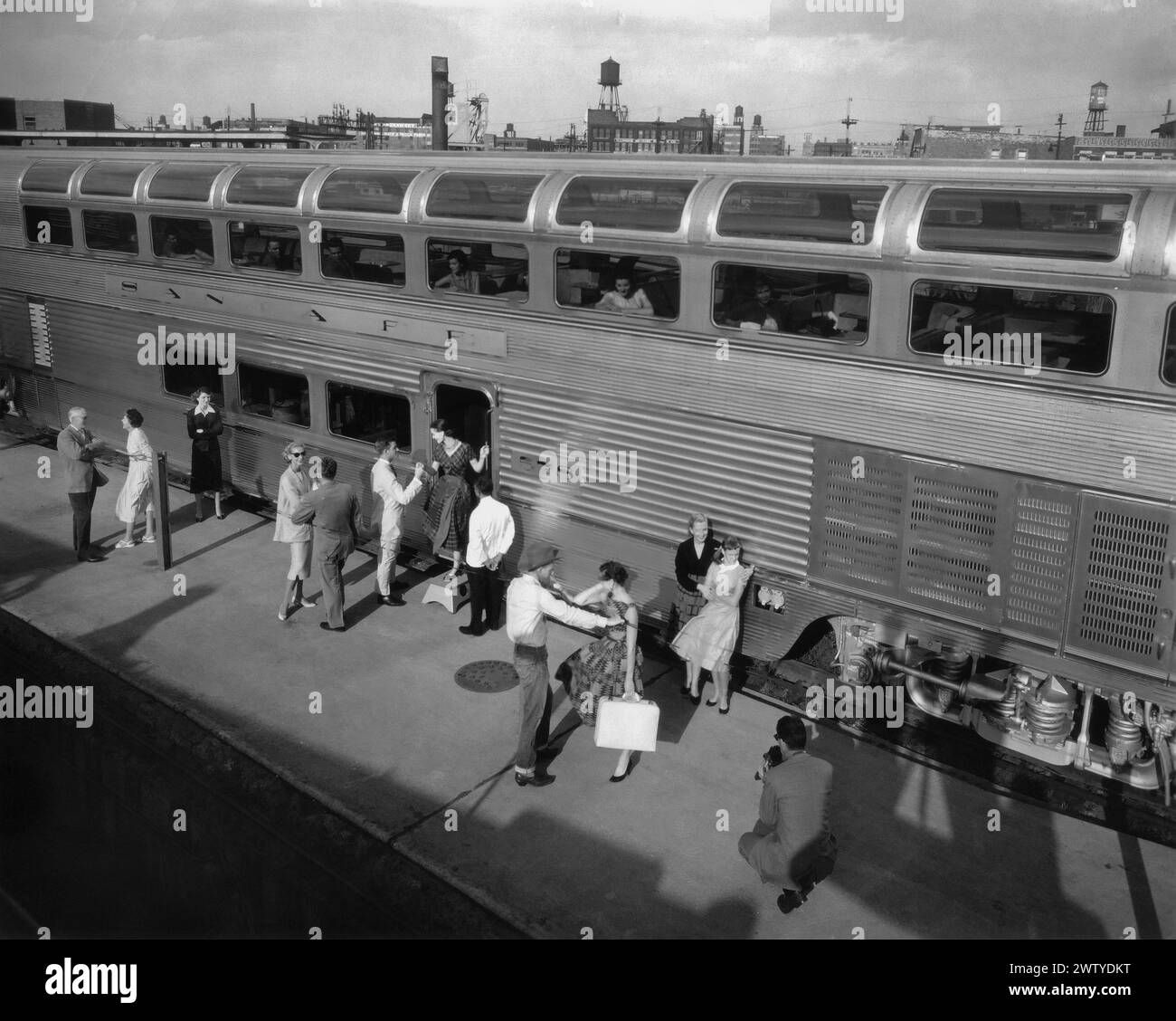 Vintage santa fe railway car hi-res stock photography and
