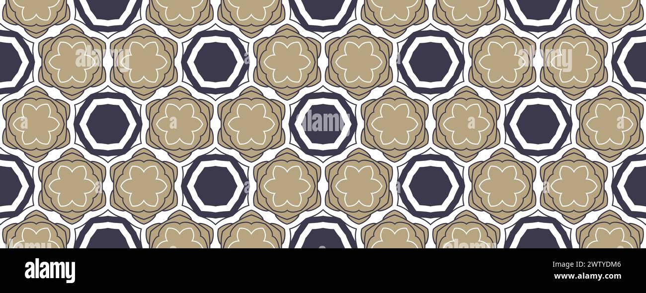 Abstract seamless gold and gray tile. Art deco seamless background. Modern geometric texture and repeating pattern Stock Photo