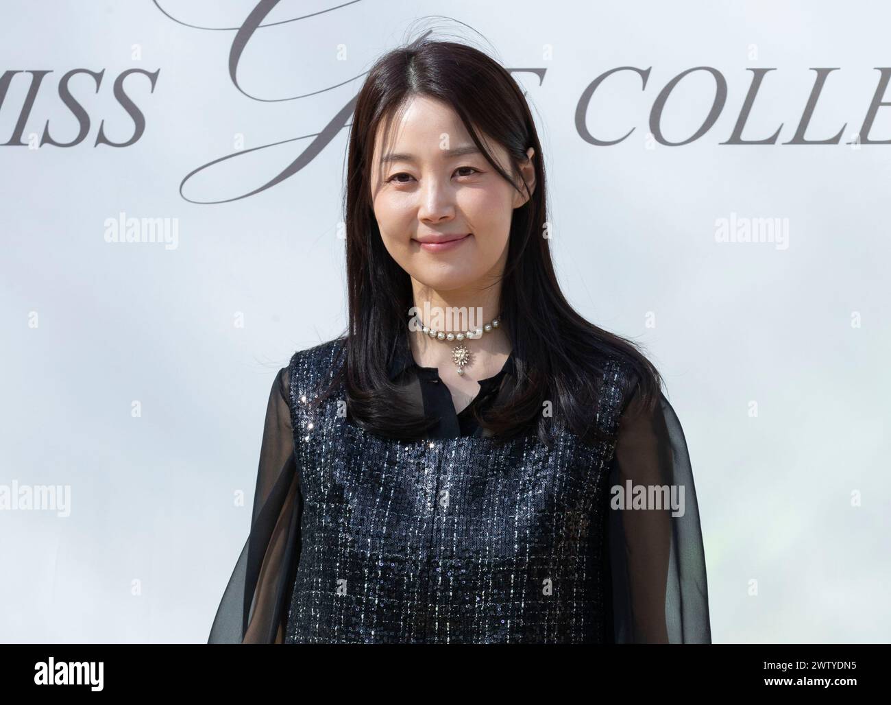 Seoul, South Korea. 20th Mar, 2024. South Korean actress Han Ji-hye, attends a photocall for the Miss Gee Collection 24 F/W Fashion Show Designer by Gee Choon-hee at Unhyeongung Royal Residence in Seoul, South Korea on March 20, 2024. (Photo by Lee Young-ho/Sipa USA) Credit: Sipa USA/Alamy Live News Stock Photo