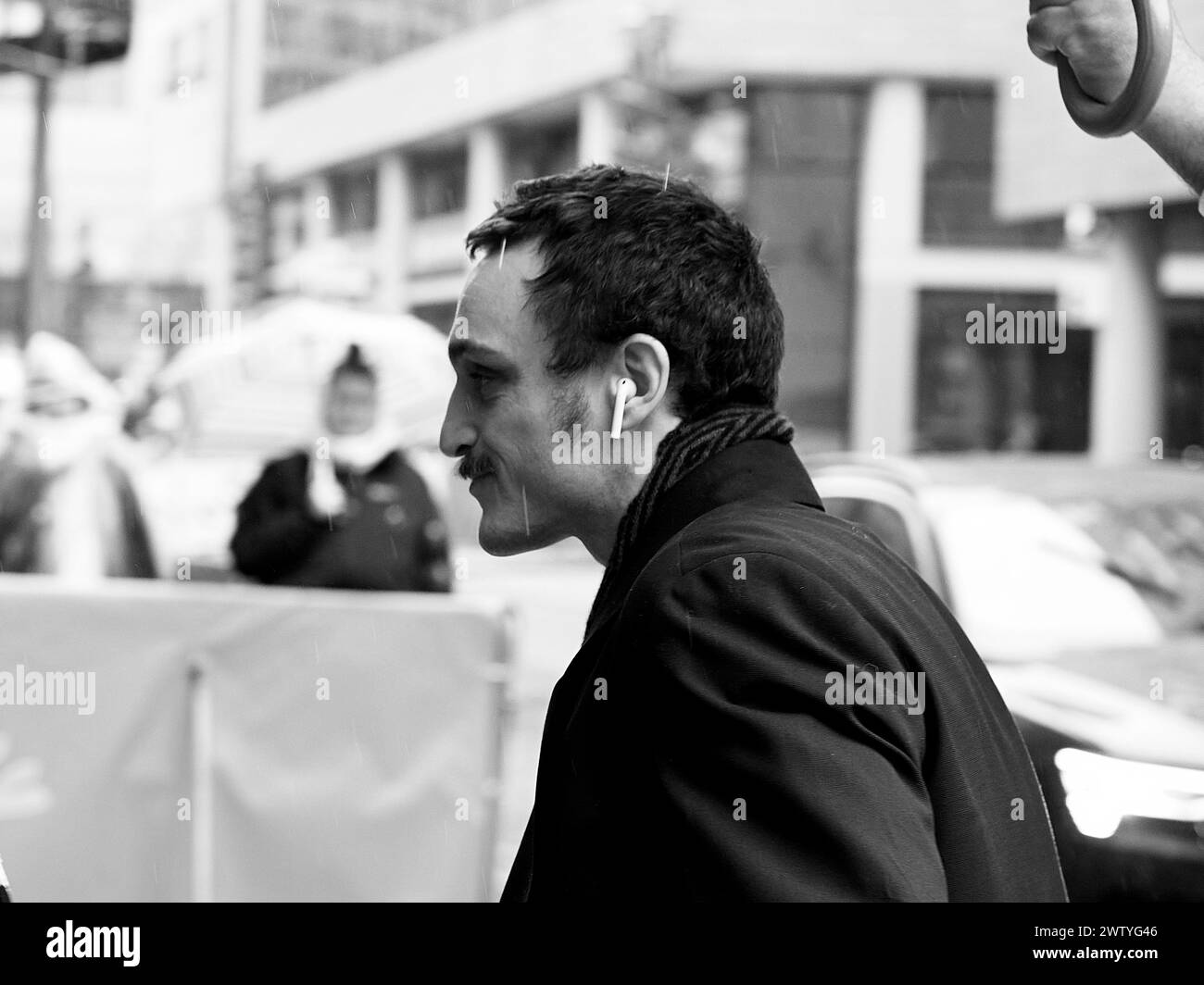 Berlin / Germany, 23th FEB, 2020. Actor Franz Rogowski on the way to press conference at Berlinale 2020. Credits: Walter Gilgen Stock Photo