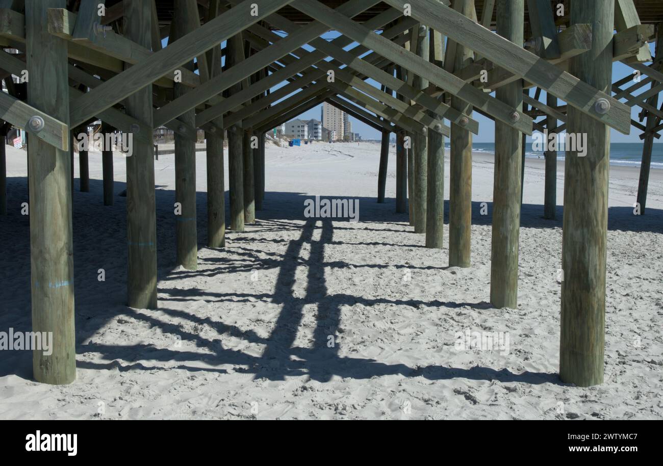 Stock photo of the Garden City Pier near Myrtle Beach, South Carolina, USA. Stock Photo