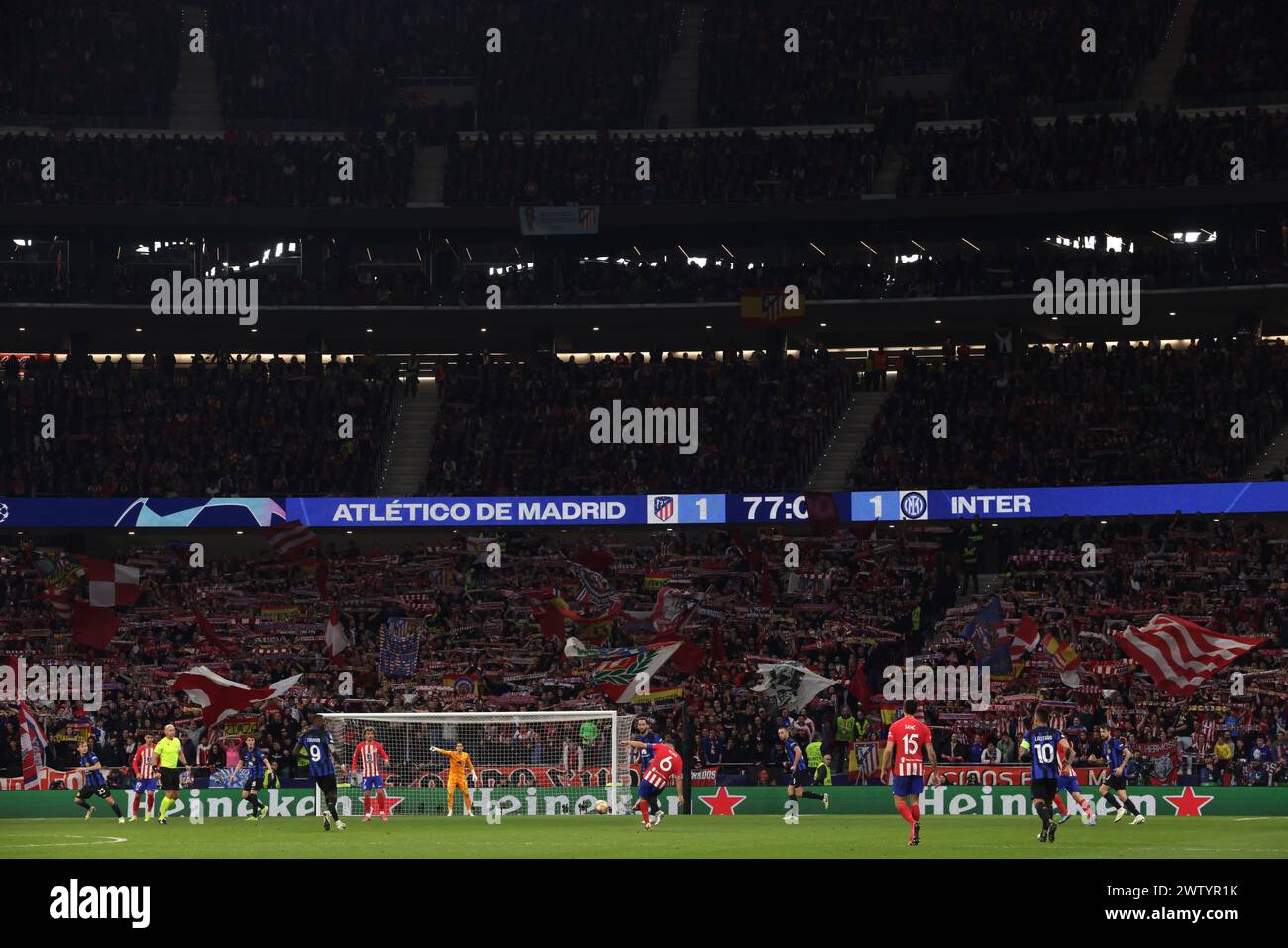 Madrid, Spain, 13th March 2024. A general view during the UEFA Champions League match at Estadio Metropolitano,, Madrid. Picture credit should read: Jonathan Moscrop / Sportimage Stock Photo