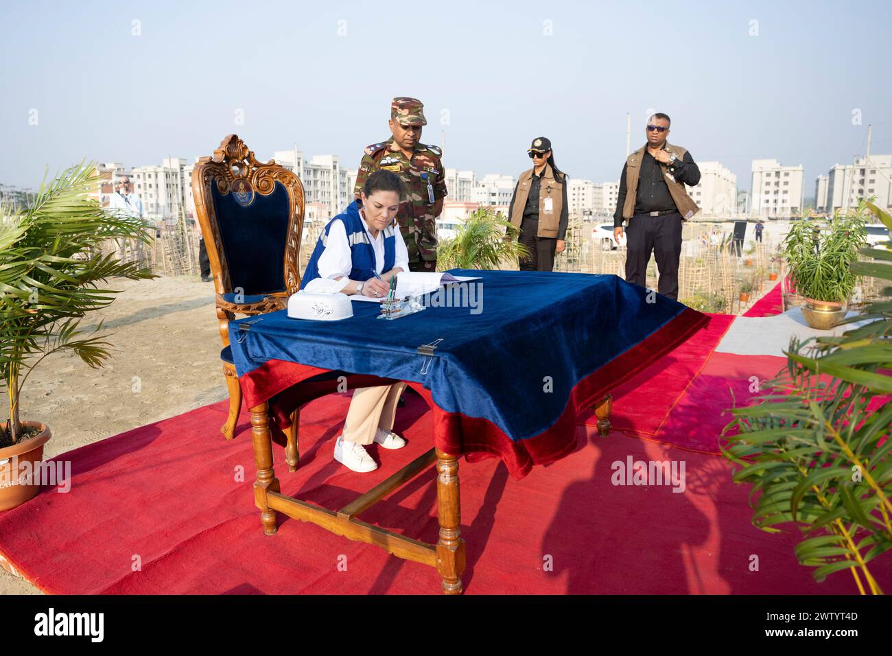 Crown Princess Victoria with a delegation visited the Bangladesh ...