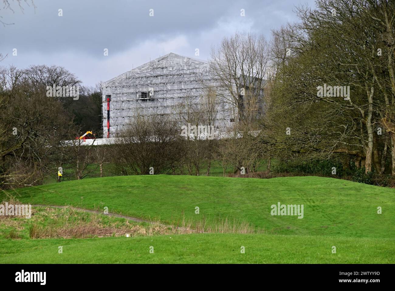 Around The UK - Haigh Hall - under wraps! Stock Photo
