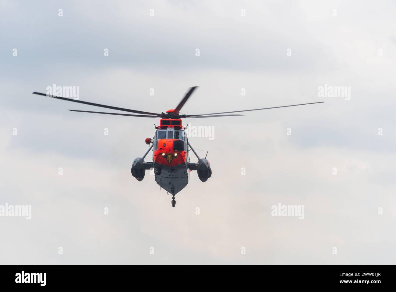 Kiel, 20.03.2024, Marinehubschrauber Sea King Mk41 besuchen Kiel und verabschieden sich auf dem MfG 5 Gelände zum 50. Jahrestag bevor sie mit 4 weiteren Sea King als Militärhilfe in die Ukraine gebracht werden. *** Kiel, 20 03 2024, Marine helicopters Sea King Mk41 visit Kiel and say goodbye at the MfG 5 site for the 50th anniversary before they are taken to Ukraine with 4 other Sea King as military aid Stock Photo