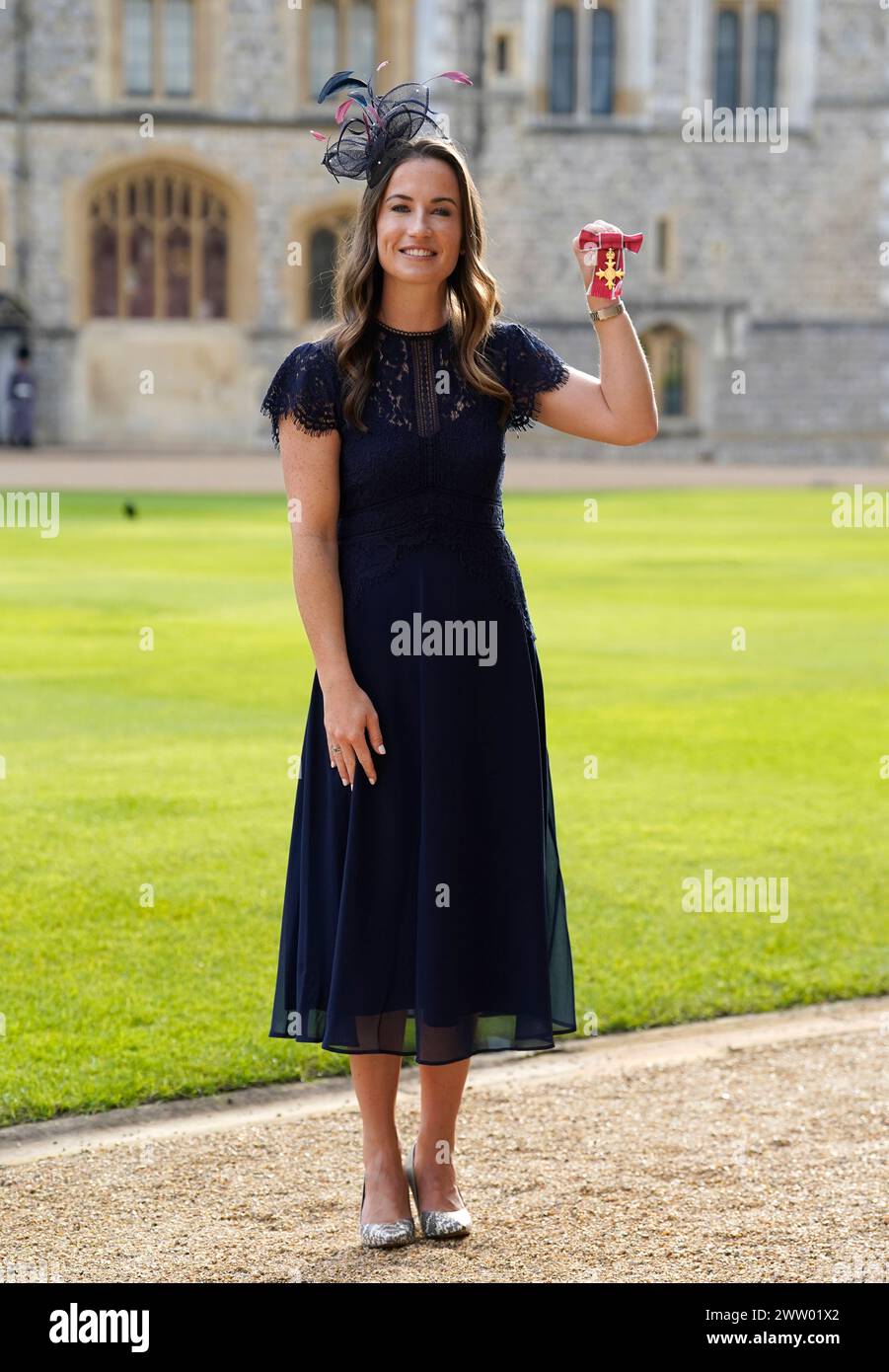 Maddy Hinch after being made an Officer of the Order of the British Empire (OBE) during an investiture ceremony at Windsor Castle, Berkshire. Picture date: Wednesday March 20, 2024. Stock Photo
