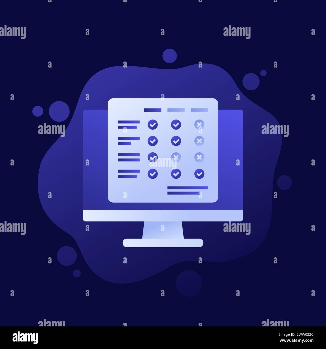 comparison chart with a computer vector design Stock Vector Image & Art ...