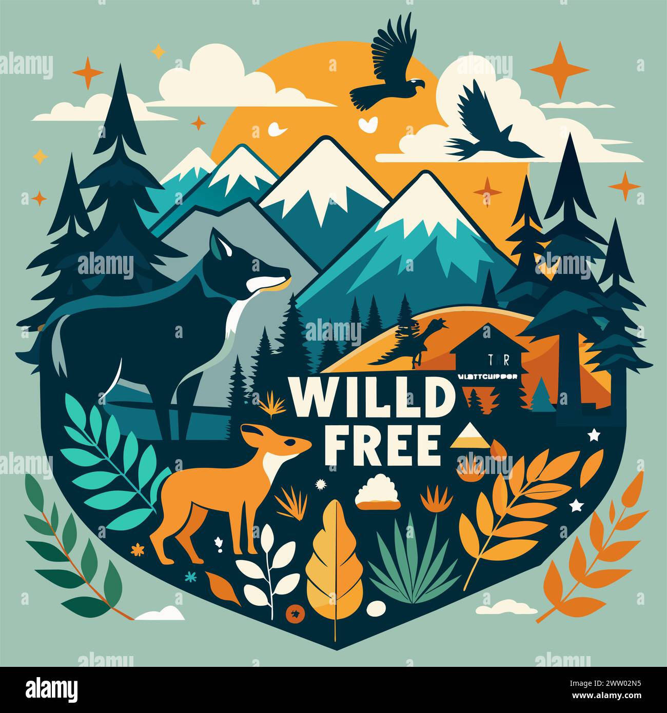 Wild and Free Channel your inner adventurer with a design featuring