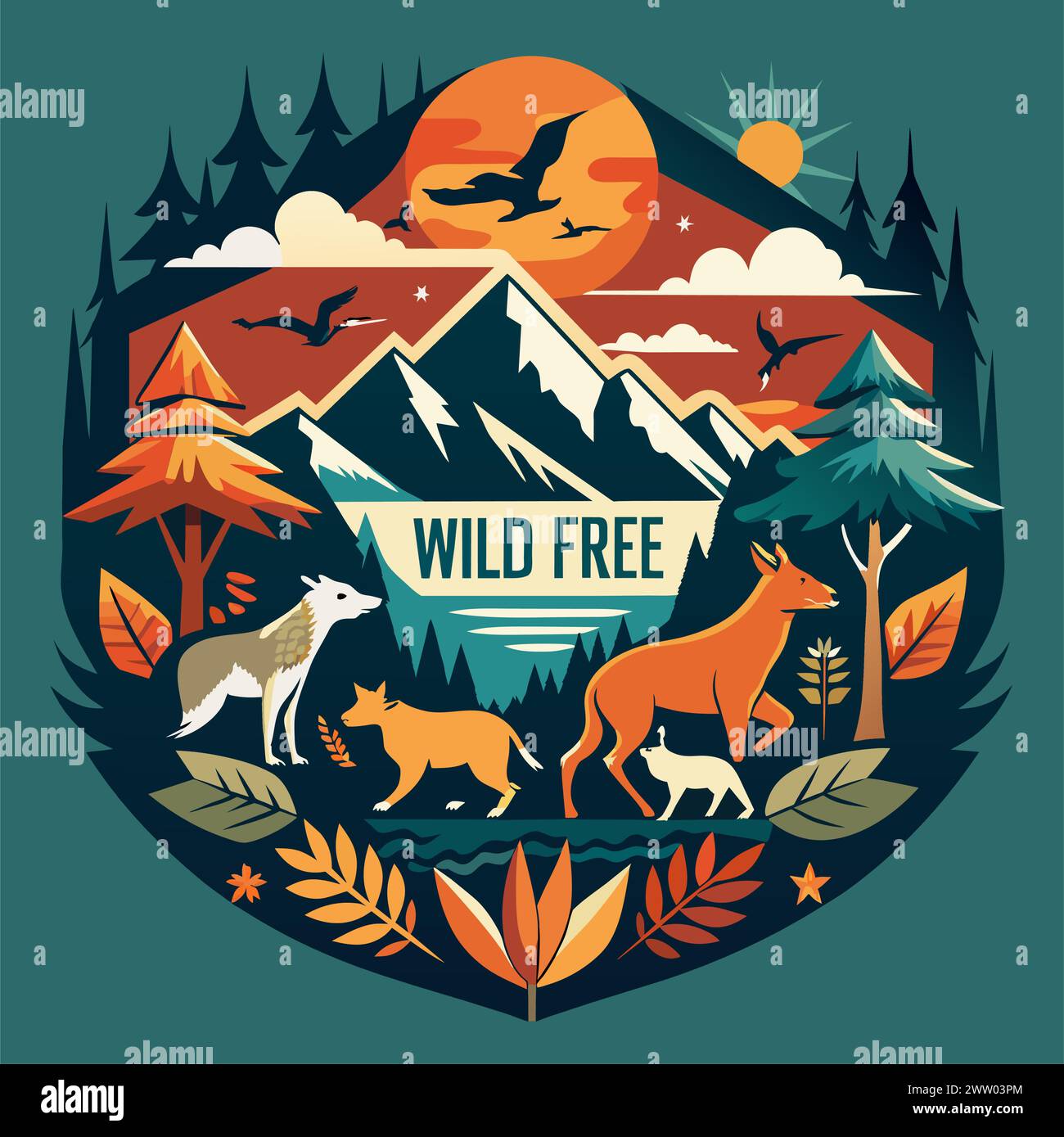 Wild and Free Channel your inner adventurer with a design featuring