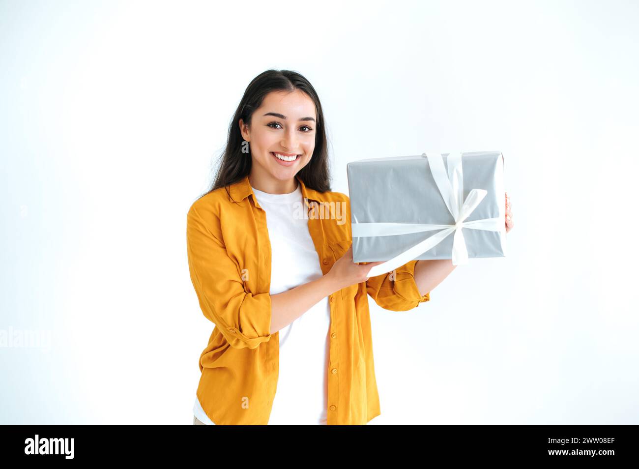 Indian girl big happy smile hi-res stock photography and images - Alamy