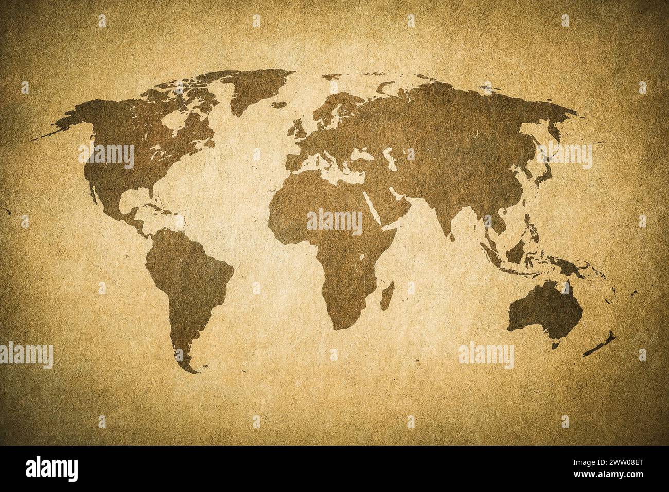 Old map of the world in grunge style. Perfect vintage background Stock ...