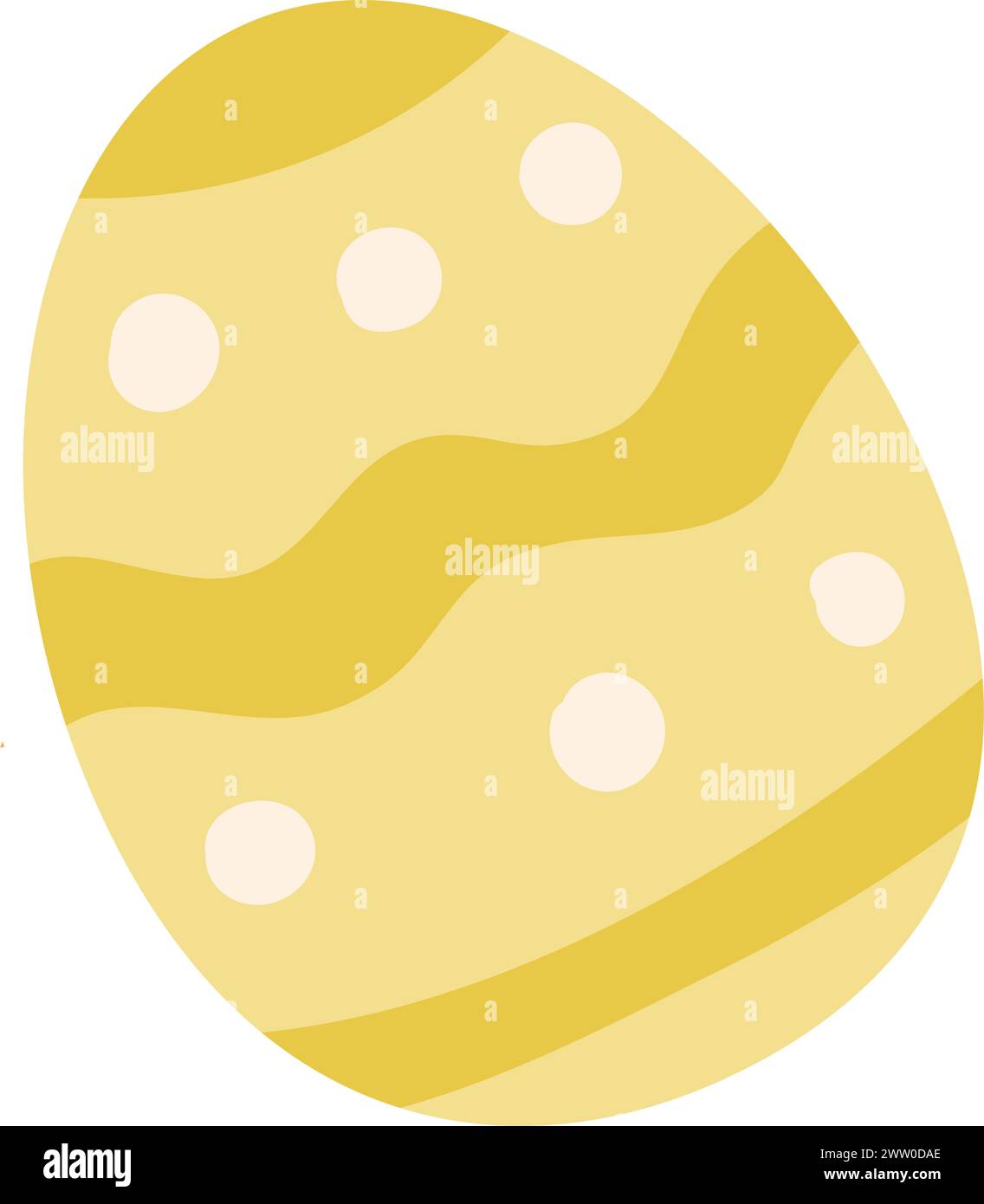 Patterned egg icon. Easter symbol. Spring holiday decoration Stock Vector