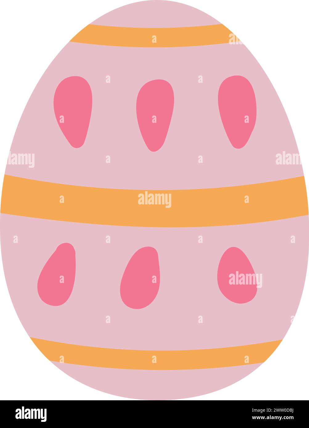 Easter egg. Cute pastel decorative holiday icon Stock Vector
