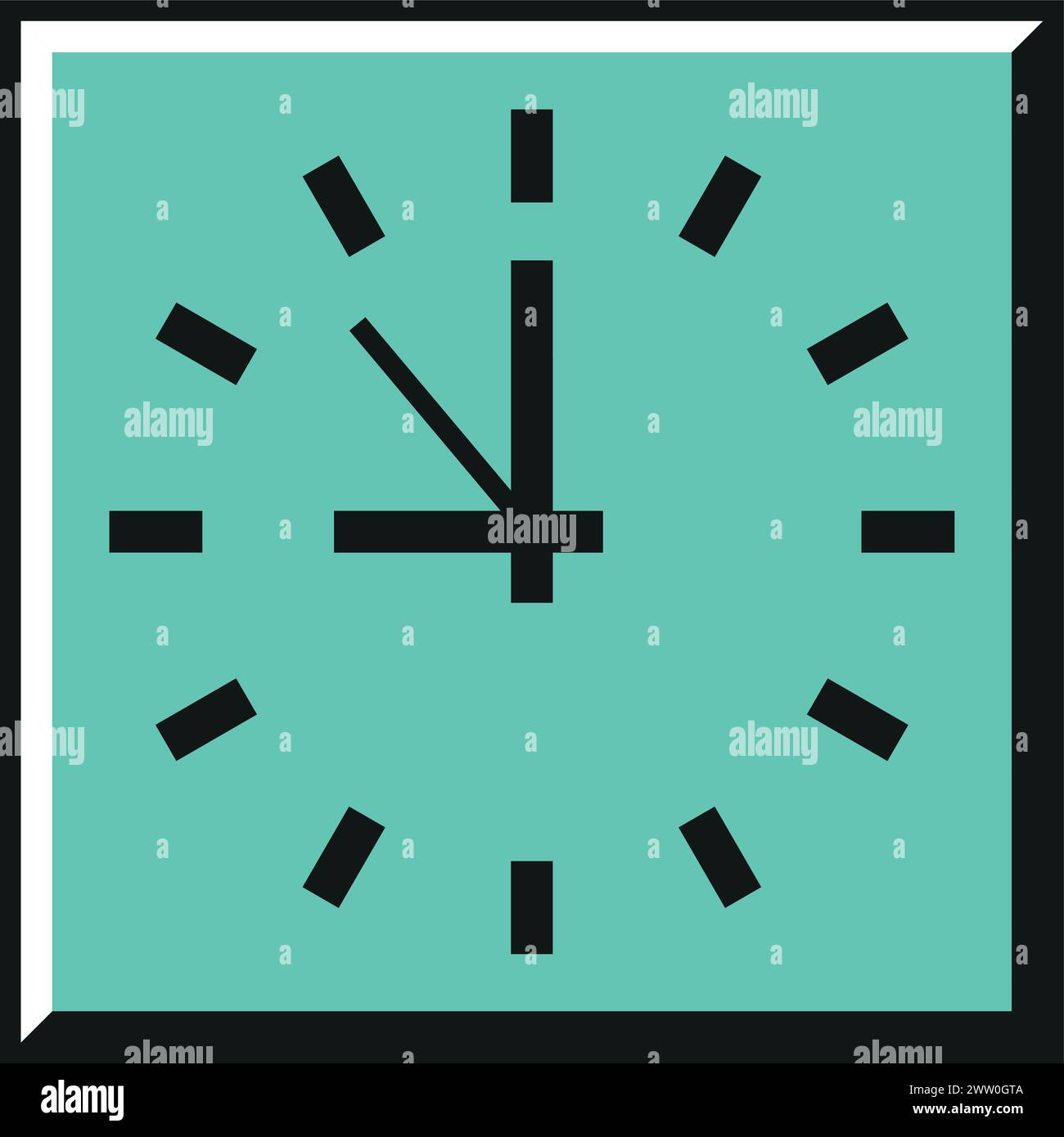 Retro computer clock icon. Web ui element Stock Vector