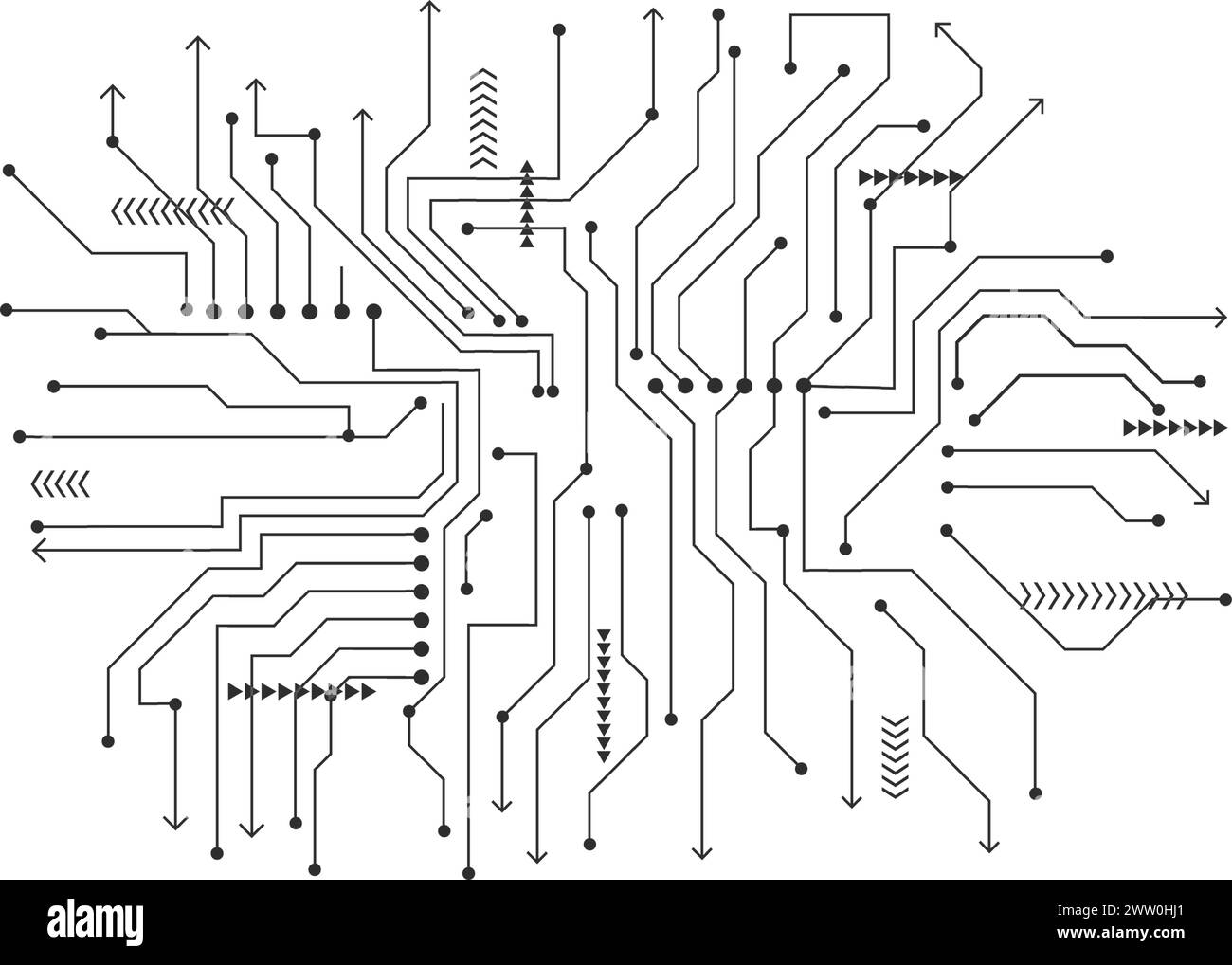 Circuit board pattern. Technology hardware creative background Stock