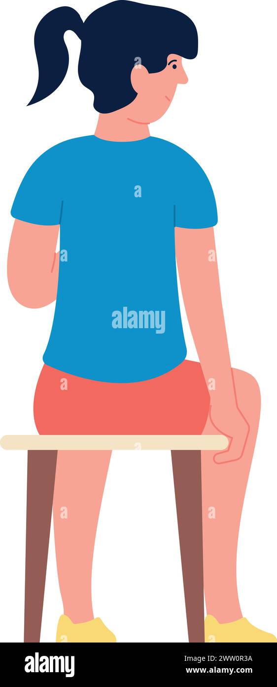 Woman rear view Stock Vector Images - Alamy