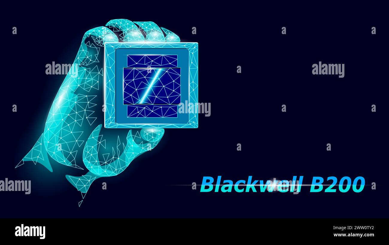 Blackwell New Innovation Technology AI Chip Editorial vector NVIDIA AI