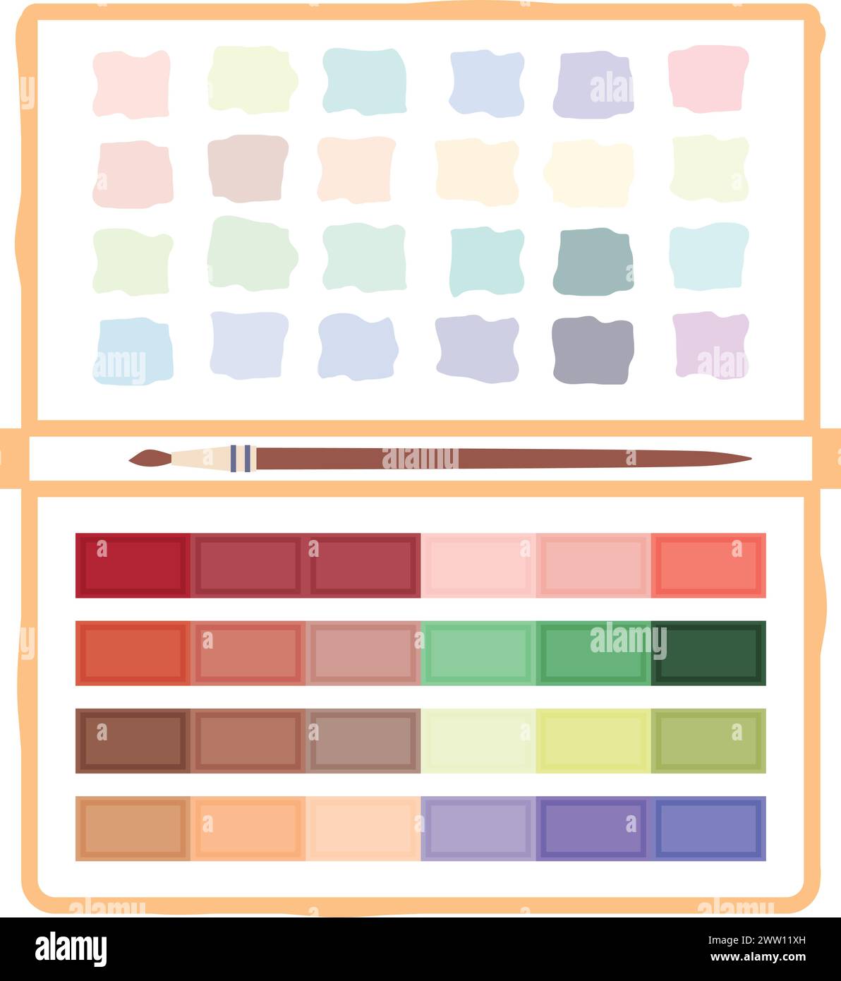Watercolor paint box color icon. Art supplies Stock Vector Image & Art ...