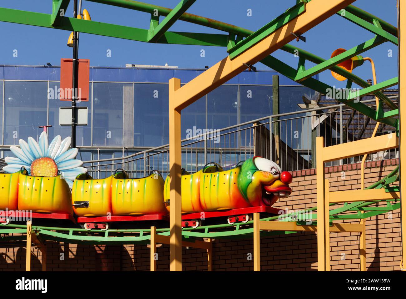 Amusements at Bayside Fun Park in Bridlington, Yorkshire, UK Stock ...