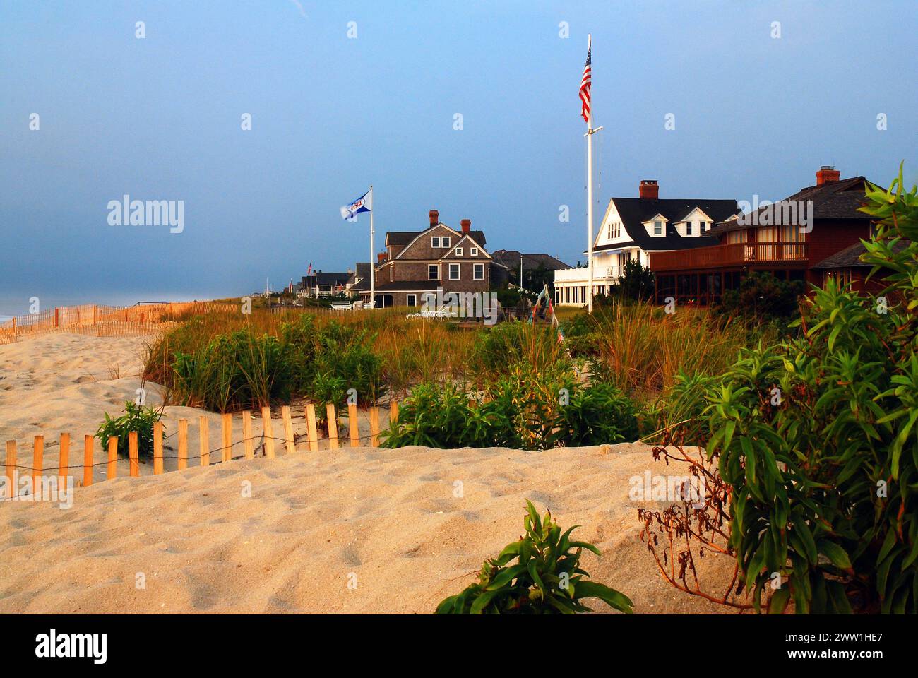 Large Summer Homes in Mantoloking on the New Jersey Shore Stock Photo