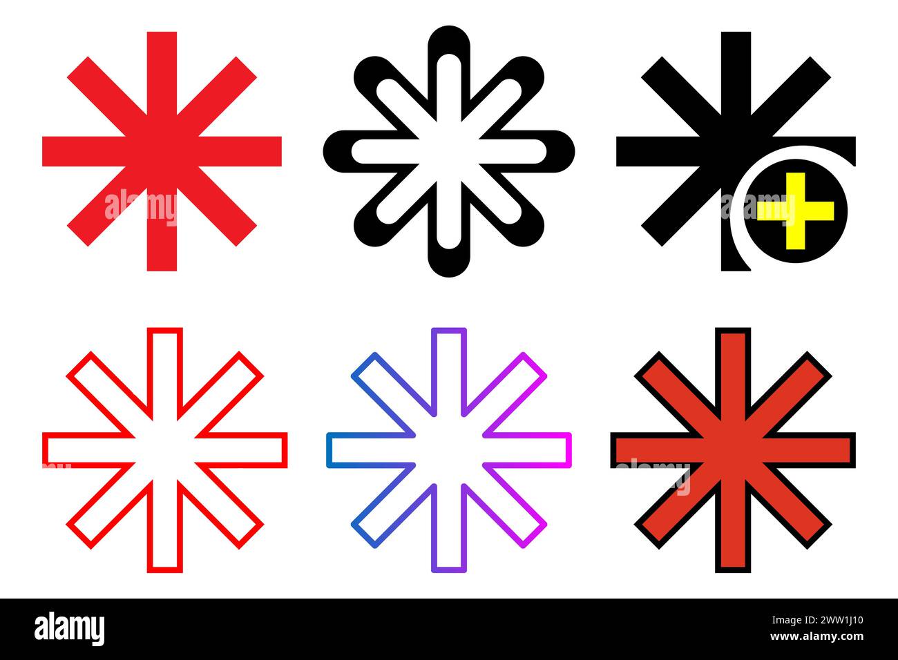 Asterisk sign or symbol of asterisk icon vector Stock Vector Image ...