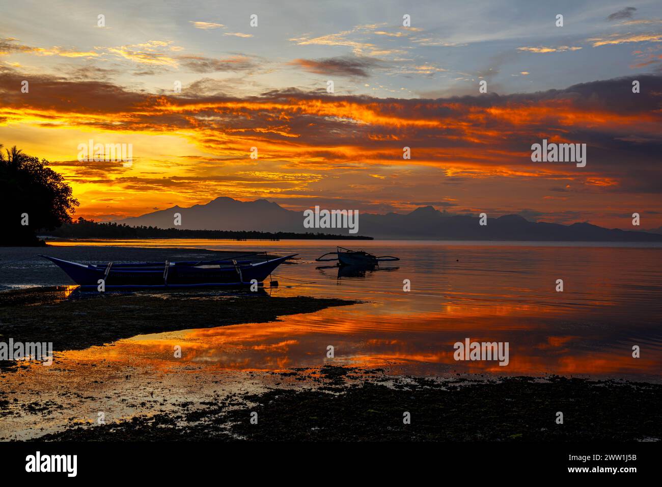 Sunset in the Philippines Stock Photo