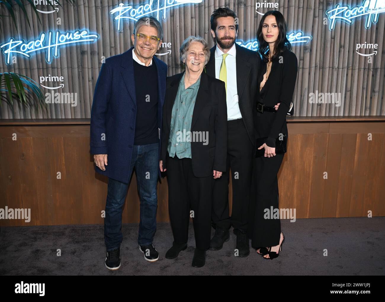 Stephen Gyllenhaal, Naomi Foner Gyllenhaal, Jake Gyllenhaal, and Jeanne Cadieu Stock Photo