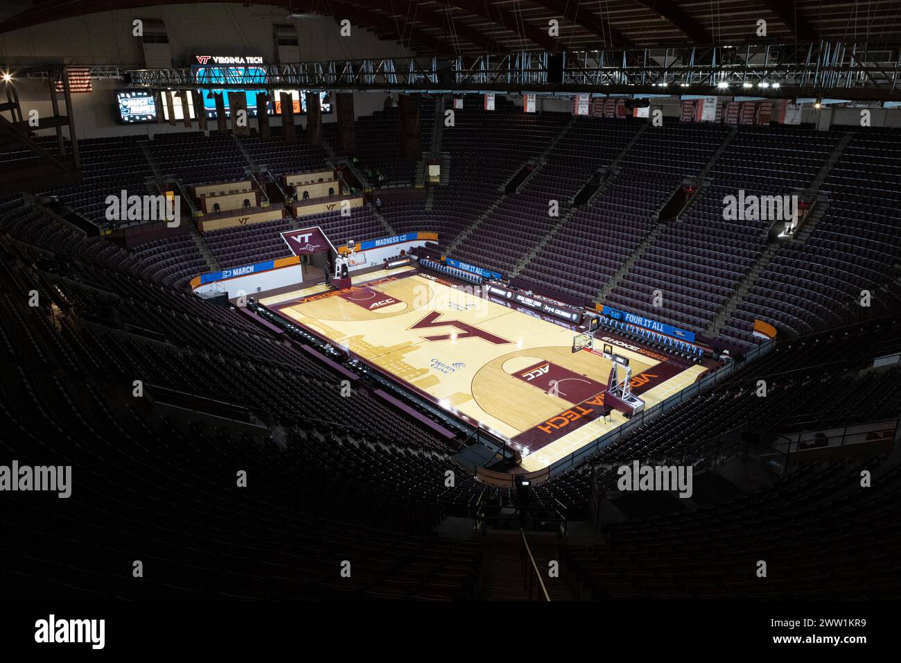 Blacksburg, VA, USA. 20th Mar, 2024. A general view of the court prior ...