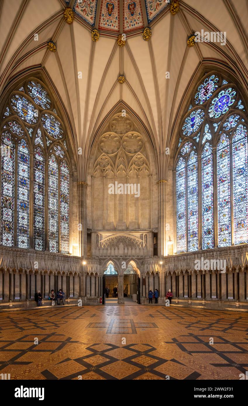 The Chapter House of York Minster, York, England Stock Photo