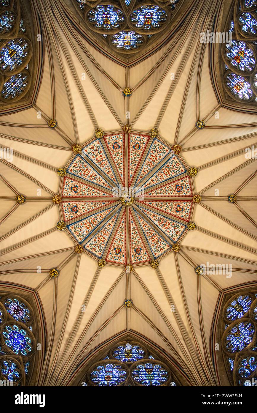 The Chapter House of York Minster, York, England Stock Photo