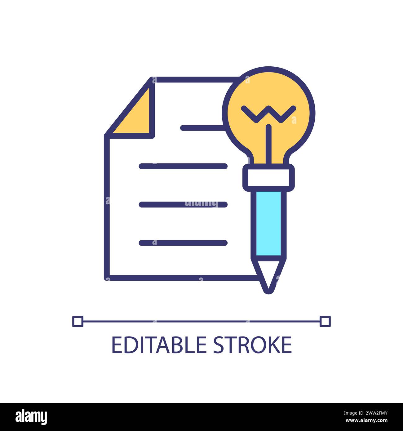 Creative content creation RGB color icon Stock Vector