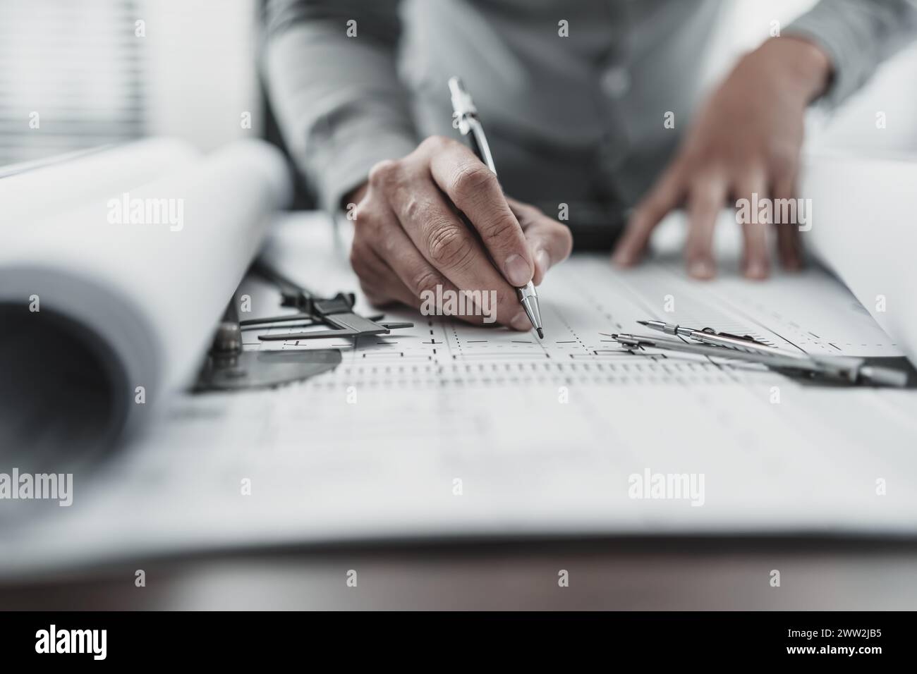 Engineering working with drawings inspection and Calculator, triangle ...