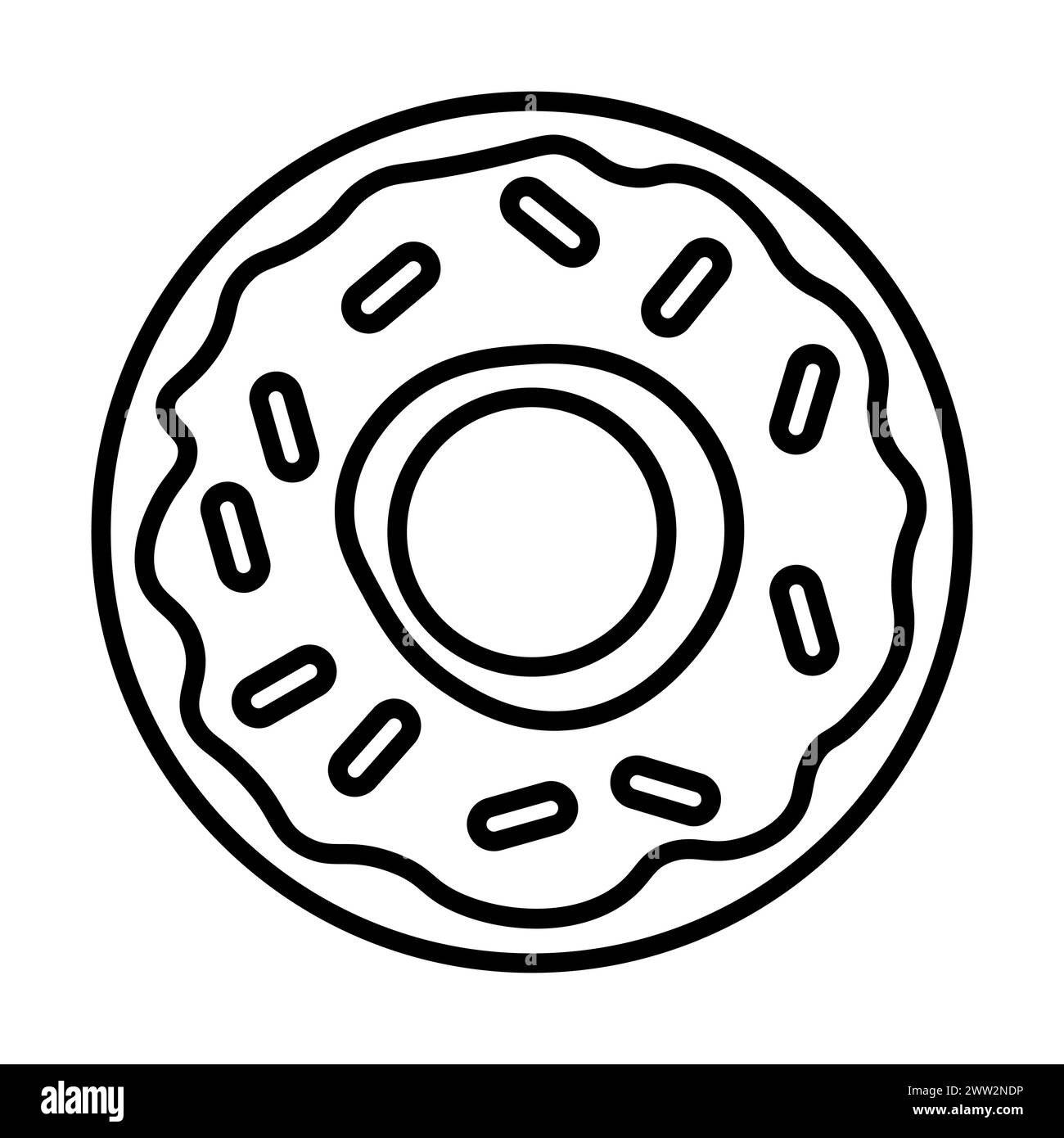 black vector donut icon on white background Stock Vector Image & Art ...