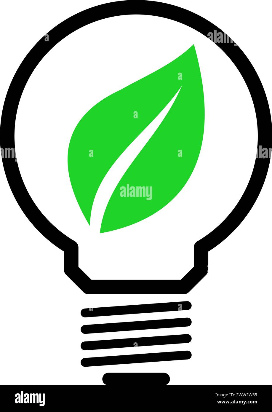 Light bulb icon as a green energy concept Stock Vector