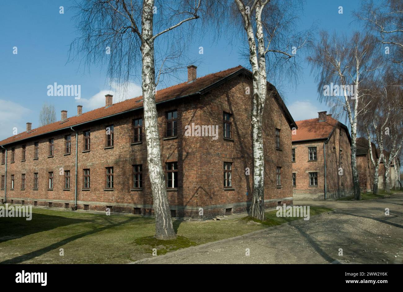 German Nazi Concentration and Extermination Camp, Auschwitz, Oswiecim, Poland Stock Photo