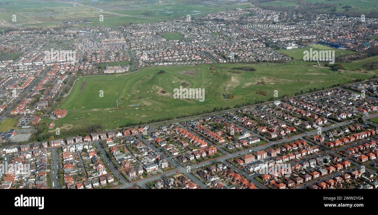 aerial view of Royal Lytham & St Annes Golf Club Stock Photo
