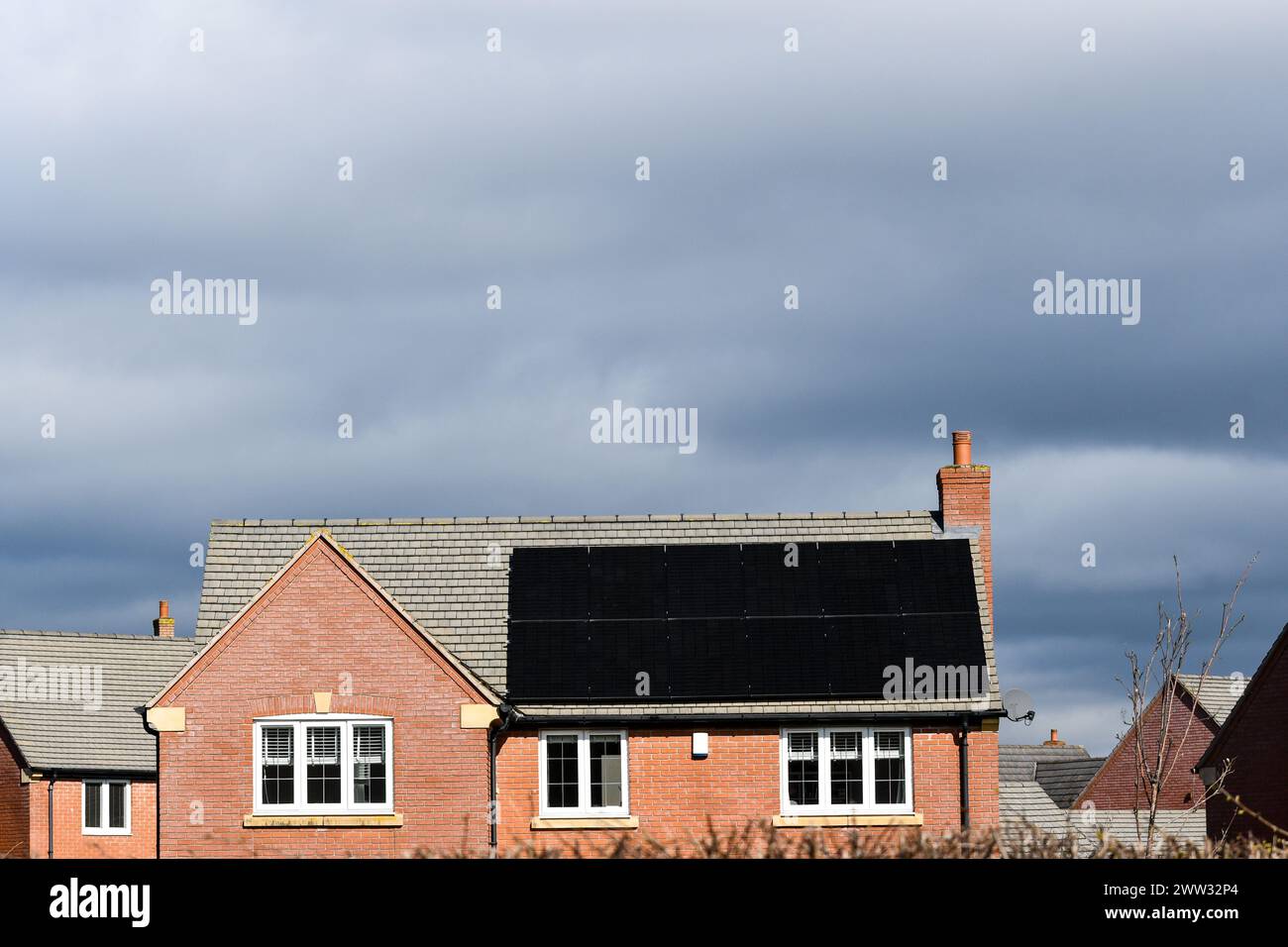 Green roof solar panels hi-res stock photography and images - Alamy