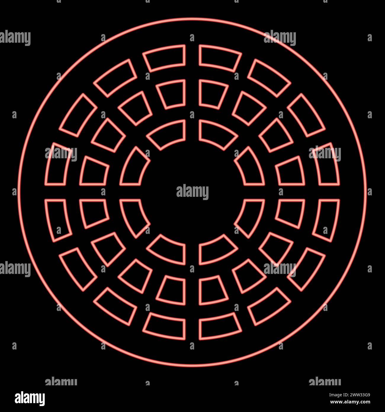 Red manhole cover Stock Vector Images Alamy