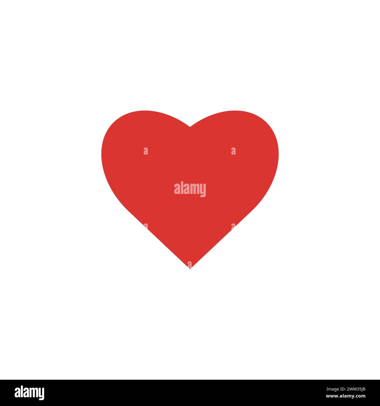 Heart, Symbol of Love and Valentine's Day. Flat Red Icon Isolated on ...