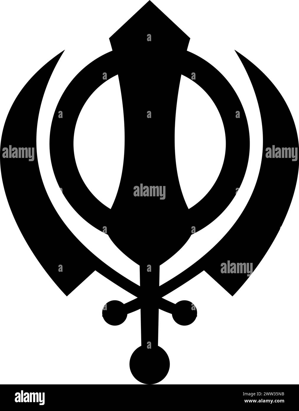 Shield sword mystical religious symbol. Spiritual weapon sign of traditional culture of worship and veneration. Simple black and white vector isolated Stock Vector