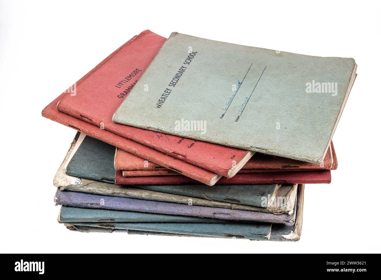 Old schoolbooks 1960s, UK Stock Photo