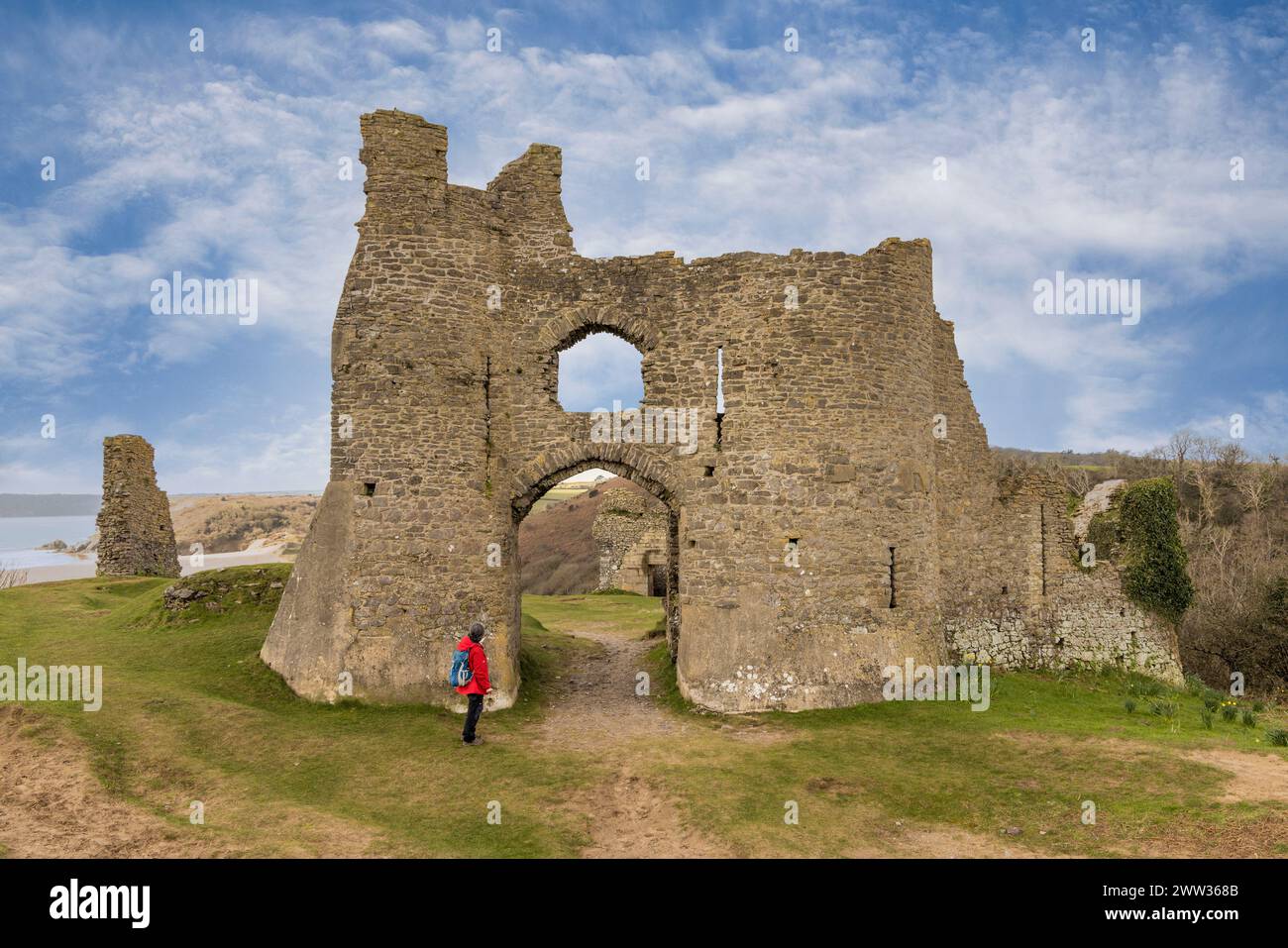 Pennard Castle, Gower, Wales, UK Stock Photo - Alamy