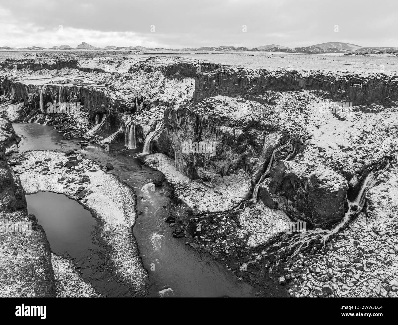 Iceland drone photography Black and White Stock Photos & Images - Alamy