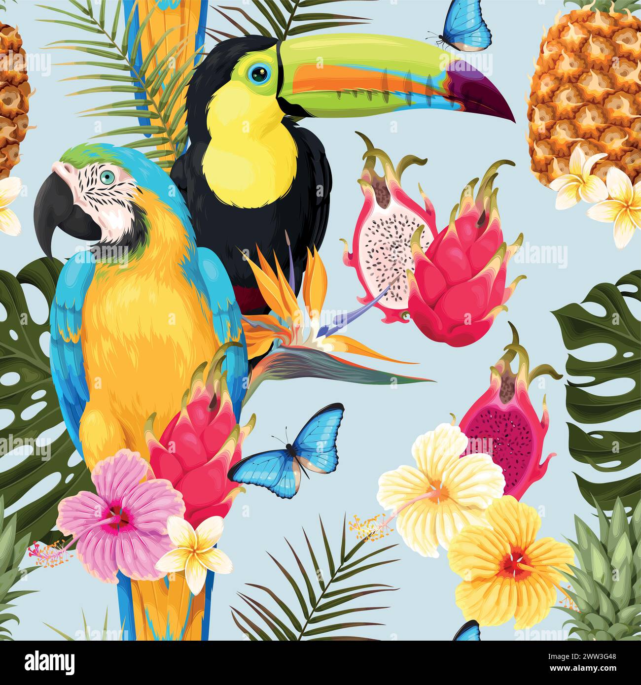 Birds of paradise flower Stock Vector Images - Alamy