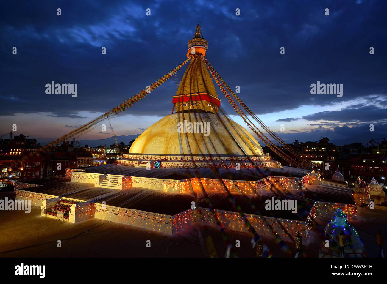 Nepal, Himalaya, Kathmandu, Bodnath Stupa, Buddha Stupa, Bodnath ...