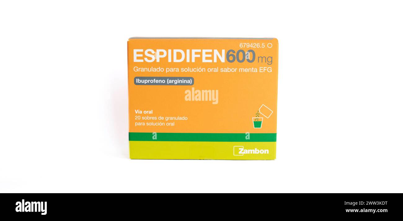 Espidifen 600 mg. Ibuprofeno (Arginina) Stock Photo