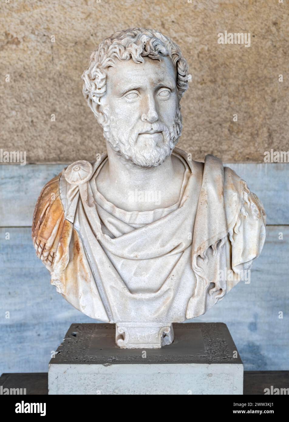 Portrait Bust of Emperor Antoninus Pius, Ancient Agora of Athens ...