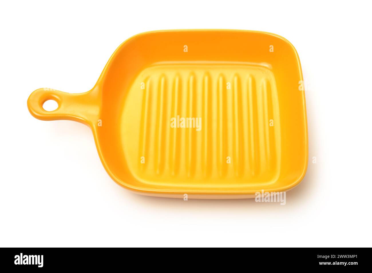 Classic ceramic casserole dish with handles on white background Stock Photo