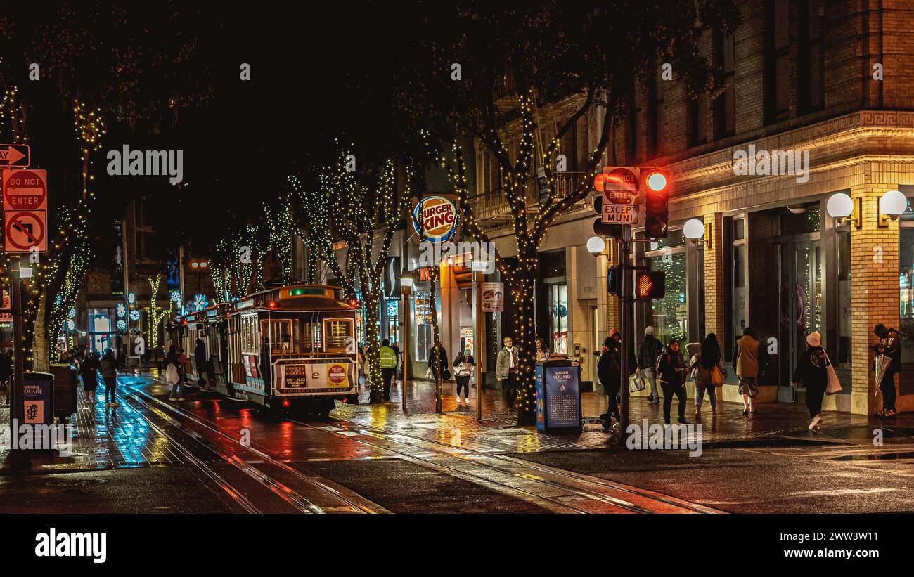 San Francisco night lights Stock Photo