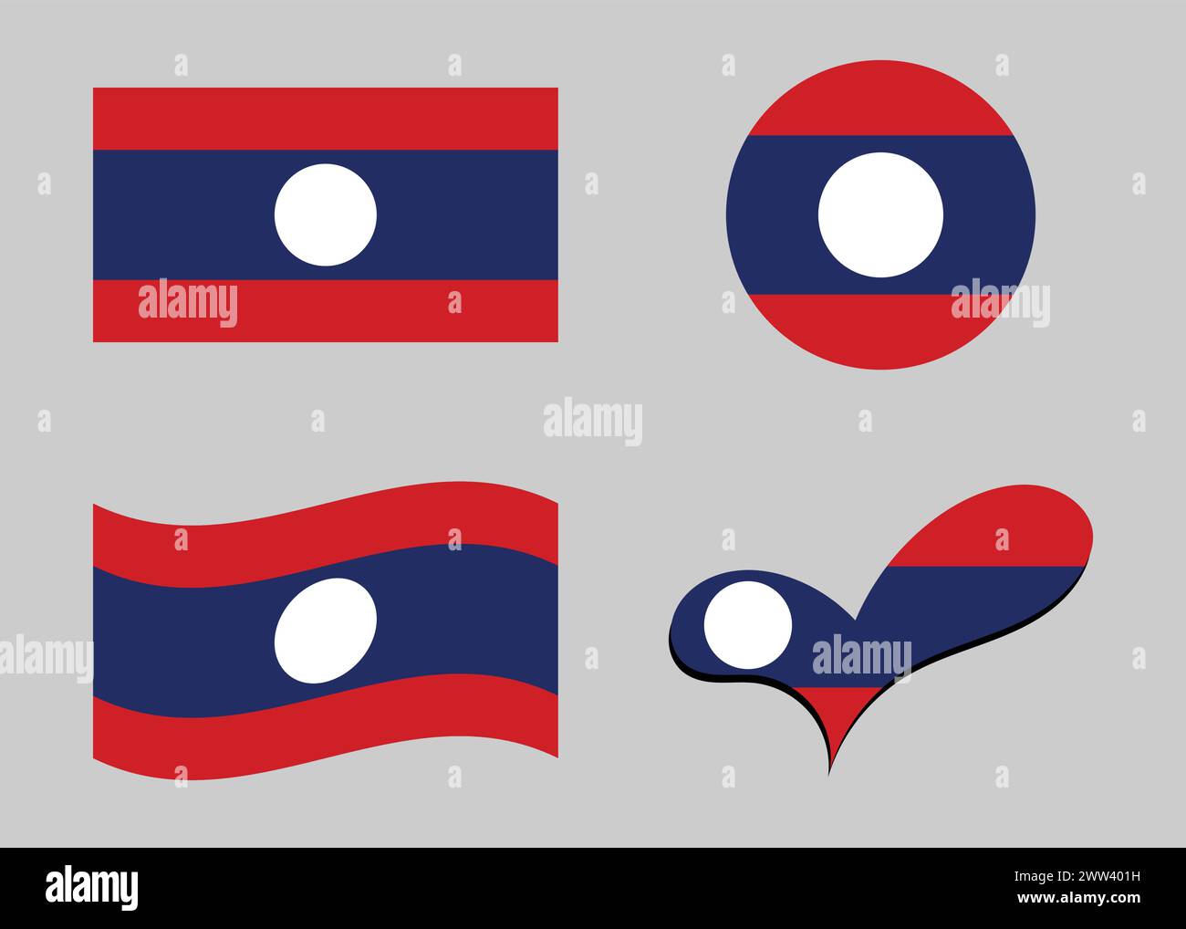 Laos flag design for social media hi-res stock photography and images ...